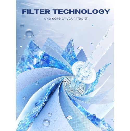 Filtered Shower Head, 5" Large, Extra Long 70" SS Hose,10-Mode Detachable Shower Head Filter for Hard Water, High Pressure Handheld Shower Head for