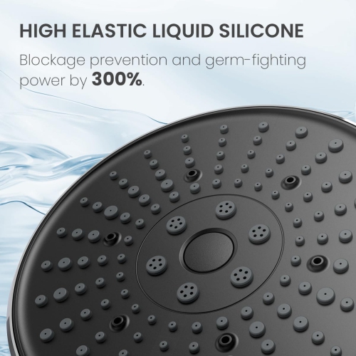 High Pressure Shower Head with Handheld, Luxury Modern Chrome Look, Power Spray to Clean Corner, Tub and Pets, Stainless Steel Hose Adjustable