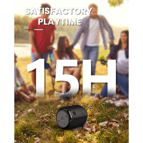 Portable Wireless Speaker with 15W Stereo Sound, Bluetooth Speakers Waterproof Shower Speaker, TWS, Portable Speaker for Party Beach Camping