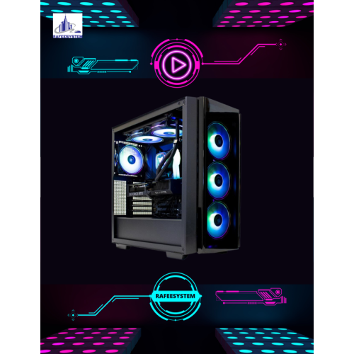 Rafeesystem RS-M104 Gaming PC Intel Core i7-13700F, RTX 4070, 32GB DDR5 RGB RAM, 2TB M.2 NVMe PCIe 4.0 SSD, Wi-Fi 6, 240mm AIO, Windows 11 Home