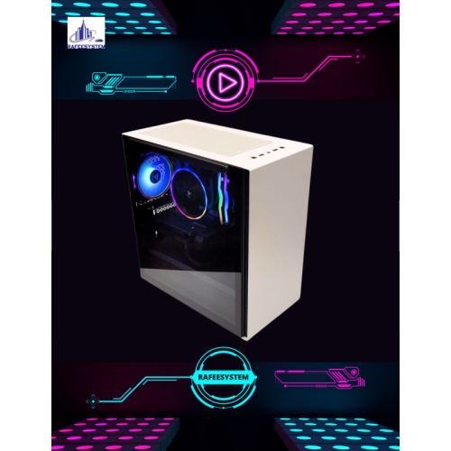 Rafeesystem RS-M109 Gaming PC AMD Ryzen 7 5700X GeForce RTX 3060, 1TB M.2 NVMe SSD, 16GB RGB RAM, Wi-Fi, Windows 11 Home