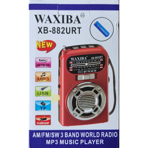 WAXIBA  (Black) Portable Fm Radio With Long Battery Life And Superior Signal Reception