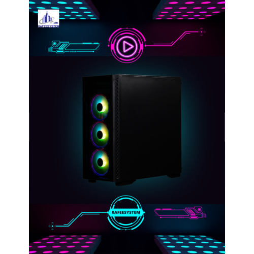 Rafeesystem RS-M119 Gaming PC AMD Ryzen 5 5600X Radeon RX 6600, 1TB M.2 NVMe SSD, 16GB RGB RAM, Wi-Fi Windows 10 Home