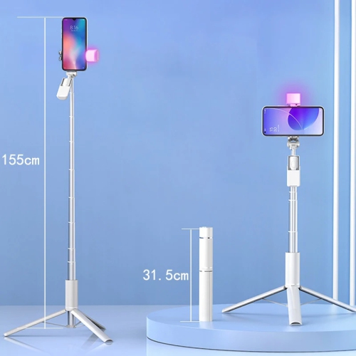 Perche à égoportrait trépied pied extensible avec lampe pour téléphone cellulaire de de iPhone de Tiktok Live Stream
