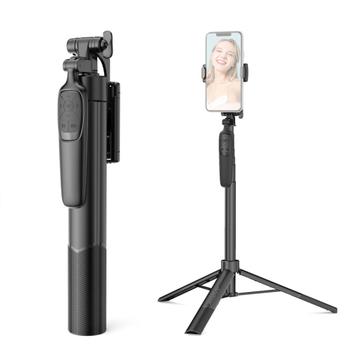 Trépied Selfie Stick et pied extensible sans fil Bluetooth pour téléphone cellulaire de iPhone de Tiktok Live Stream