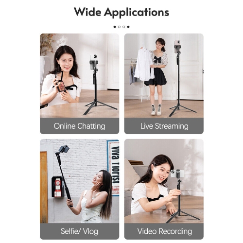 Trépied Selfie Stick et pied extensible sans fil Bluetooth pour téléphone cellulaire de iPhone de Tiktok Live Stream