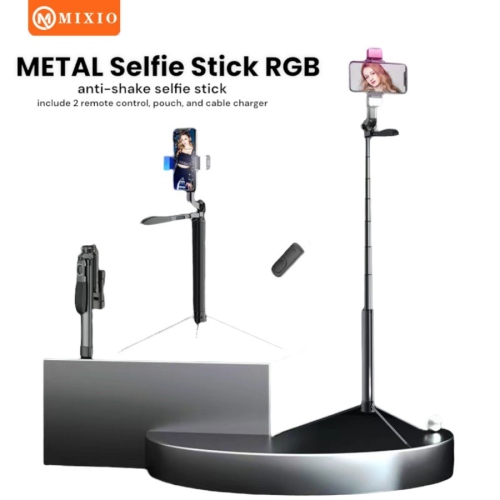 Trépied Selfie Stick et pied extensible sans fil Bluetooth pour téléphone cellulaire iPhone Live Stream Tiktok de Samsung