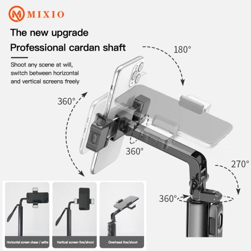 Trépied Selfie Stick et pied extensible sans fil Bluetooth pour téléphone cellulaire iPhone Live Stream Tiktok de Samsung