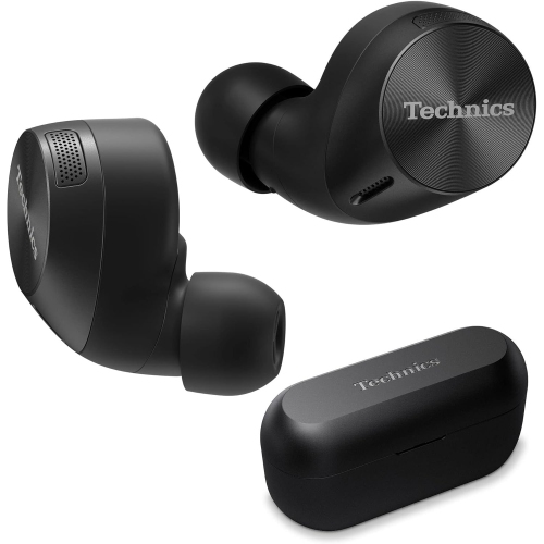 Technics - In-Ear Wireless Headphones with Noise Canceling, Microphone and Charging Case, Black