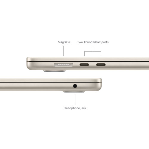 Apple MacBook Air 15" w/ Touch ID (2024) - Starlight (Apple M3 Chip / 512GB SSD / 8GB RAM) - English
