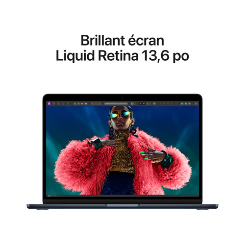 MacBook Air 13 po avec Touch ID d'Apple (2024) - Minuit (puce M3 d'Apple/SSD 512 Go/RAM 16 Go) - Anglais