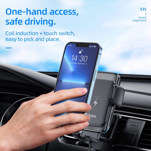 Wireless Charger Car Cell Phone Holder Mount Air Vent Outlet Dashboard Windshield Mount for iPhone Samsung Smartphones