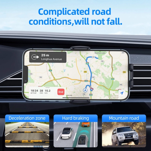 Wireless Charger Car Cell Phone Holder Mount Air Vent Outlet Dashboard Windshield Mount for iPhone Samsung Smartphones