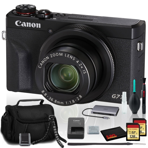 Canon PowerShot G7 X Mark III Digital Camera with Two 128GB SD Bundle