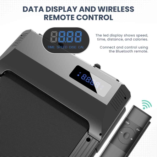 Tapis roulant avec tapis roulant/tablette d'entraînement mince et portatif sous bureau de MotionGrey pour s'entraîner cardio à la maison et au bureau