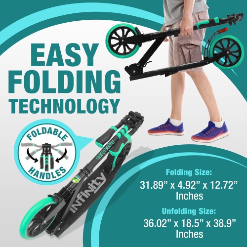 Trottinette légère et pliable - trottinette réglable pour ENFANTS et adolescents , plateforme en alliage avec roues à impact élevé