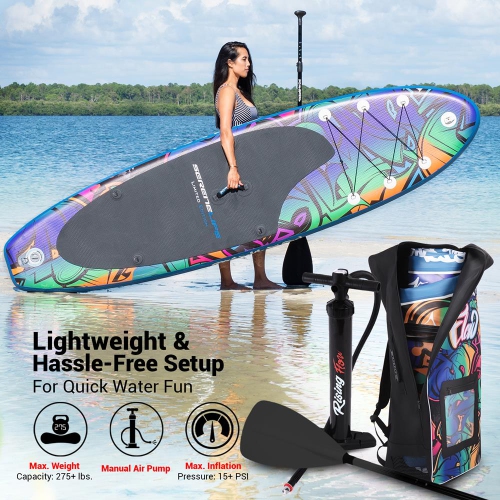 Rising Flow Paddleboard SUP - Stand Up Water Paddle-Board w/ Waterproof Mobile Phone Case