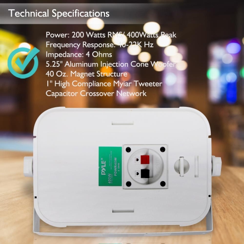 5.25" Indoor/Outdoor Waterproof Speakers