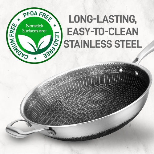 Kitchenware Pots & Pans Set - Triply Stainless Steel Cookware, Non-Stick Coating Inside and Outside