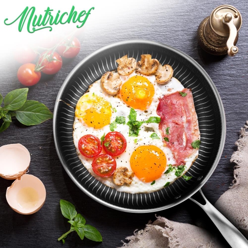 Kitchenware Pots & Pans Set - Triply Stainless Steel Cookware, Non-Stick Coating Inside and Outside