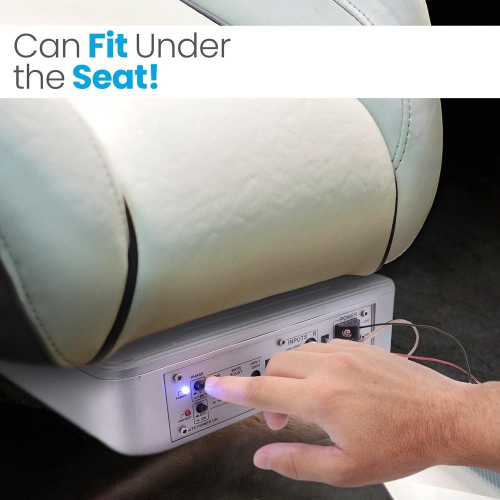 8” 600 Watts Low-Profile Active Amplified Marine & Waterproof Subwoofer System, Suitable for Under-seat Installations