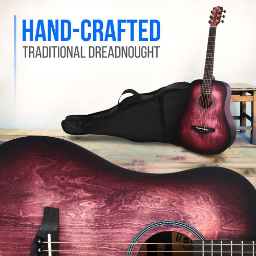 Guitare acoustique 34 po à 6 cordes Beginners - guitare junior 1/2 avec trousse d'accessoires