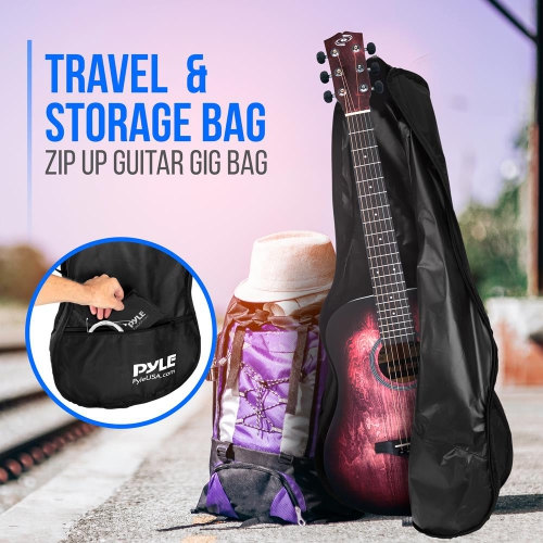 Guitare acoustique 34 po à 6 cordes Beginners - guitare junior 1/2 avec trousse d'accessoires