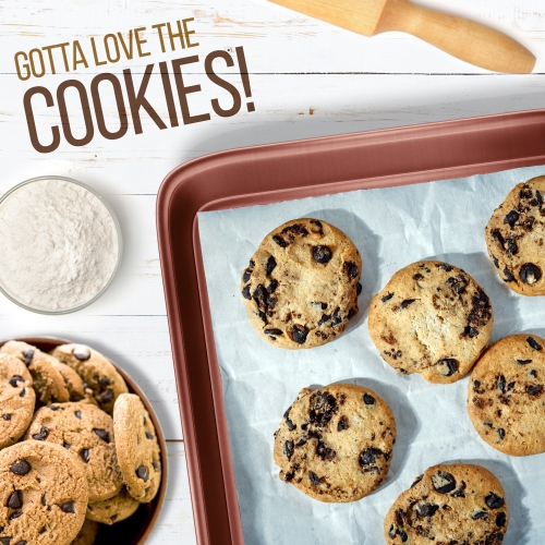Kitchen Oven Baking Pans - Deluxe Non-Stick Cookie Sheet Bakeware