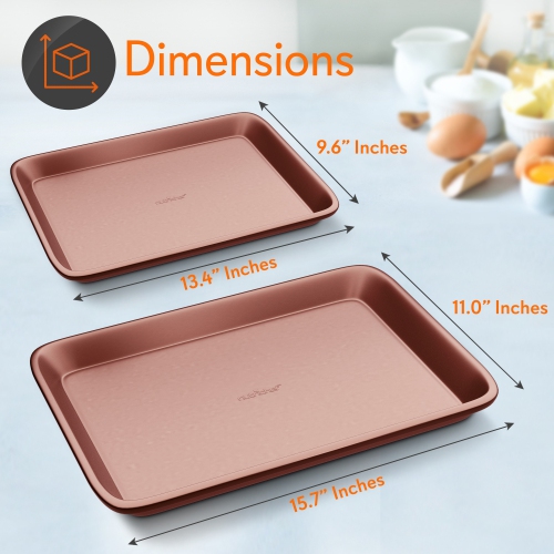 Kitchen Oven Baking Pans - Deluxe Non-Stick Cookie Sheet Bakeware