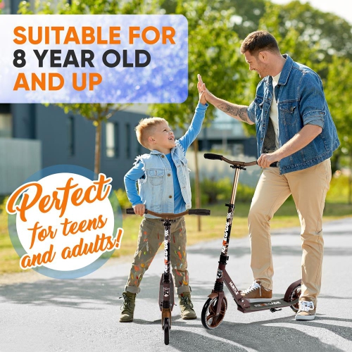 Trottinette légère et pliable - trottinette réglable pour adolescents et adultes, plateforme en alliage avec roues à impact élevé