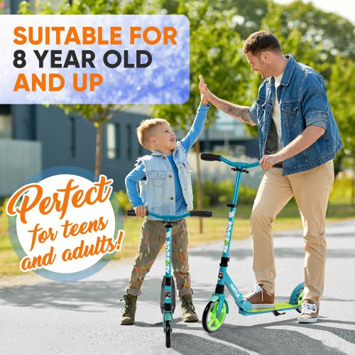 Trottinette légère et pliable - trottinette réglable pour adolescents et adultes, plateforme en alliage avec roues à impact élevé