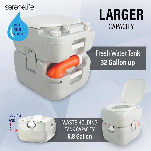 Outdoor Portable Toilet with Carrying Bag, Travel Toilet with Level indicator