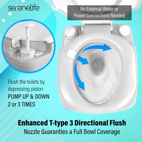 Outdoor Portable Toilet with Carrying Bag, Travel Toilet with Level indicator