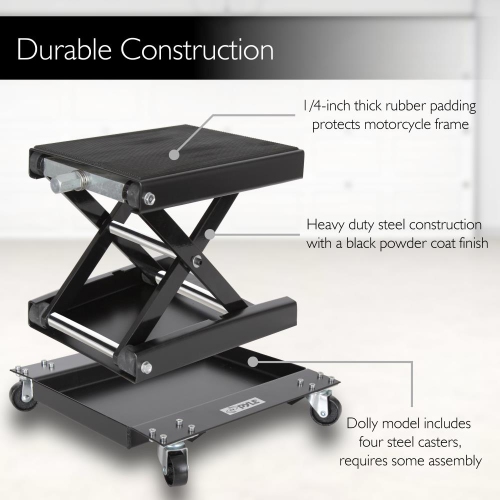 Cric et chariot Motorcyle – Support de lève-personne à ciseaux pour moto avec roulettes