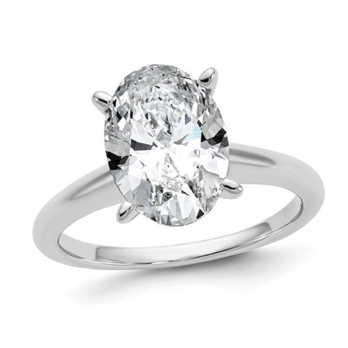 GEM AND HARMONY  2.20 Carat (Ctw Vs2, G-H) Certified Lab-Grown Diamond Solitaire Engagement Ring In 14K Gold In White