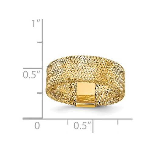 Bague élastique en or jaune 14K ct