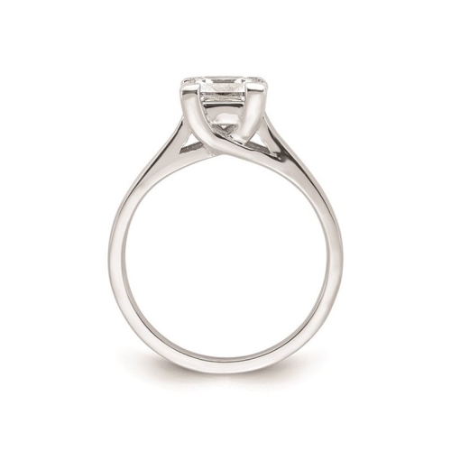 1.20 Carat Certified Princess Lab-Grown Diamond By-Pass Engagement Ring 14K White Gold