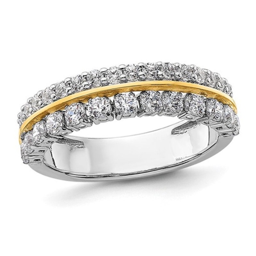 GEM AND HARMONY  1.00 Carat (Ctw Vs2-Si1, G-H) Lab-Grown Diamond Band Ring In 14K Gold (Size 7) In White