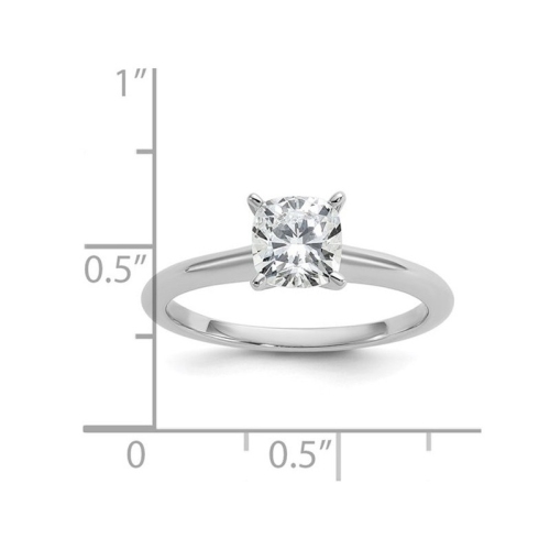 1.00 Carat IGI Certified Cushion-Cut Lab Grown Diamond Solitaire Engagement Ring in 14K White Gold