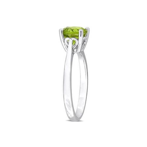 1.50 Carat Peridot Solitaire Ring in Sterling Silver