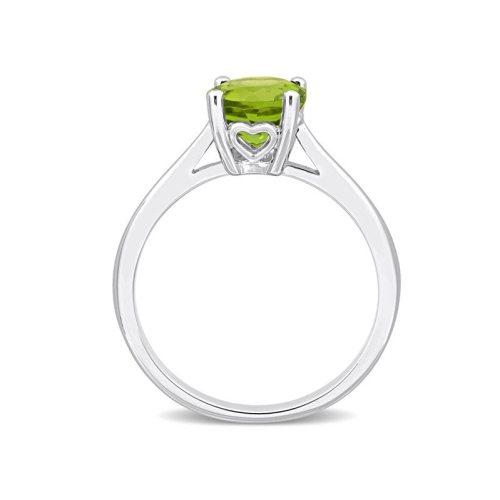 1.50 Carat Peridot Solitaire Ring in Sterling Silver
