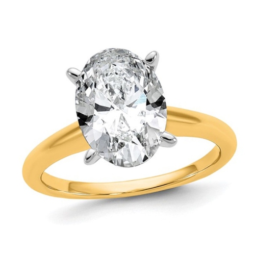 GEM AND HARMONY  2.20 Carat (Ctw Vs2, G-H) Certified Lab-Grown Diamond Solitaire Engagement Ring In 14K Gold In Yellow