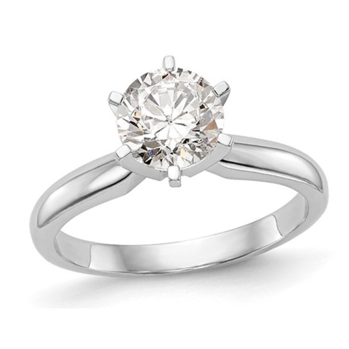 GEM AND HARMONY  1.50 Carat (Ctw Vs2-Vs1, D-E-F) Igi Certified Lab-Grown Diamond Solitaire Engagement Ring 14K Gold In White