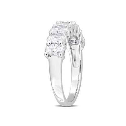 1.60 Carat Lab-Created Moissanite Anniversary Band Ring in Sterling Silver