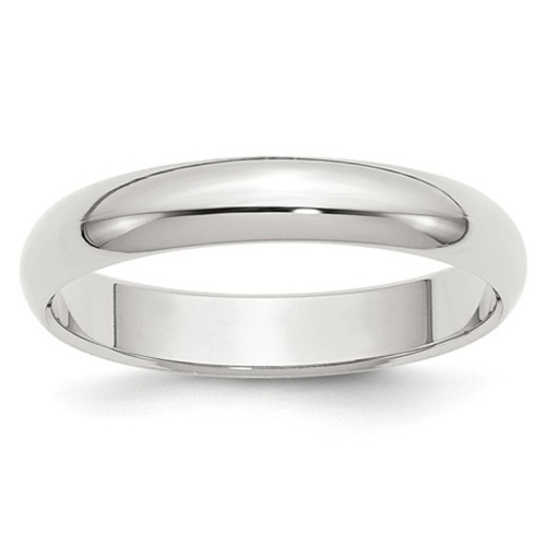 GEM AND HARMONY  Mens 4MM Wedding Band Ring In Sterling In Silver
