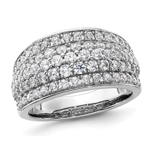 GEM AND HARMONY  1.70 Carat (Ctw Vs2-Si1, G-H) Lab-Grown Diamond Band Ring In 14K Gold (Size 7) In White