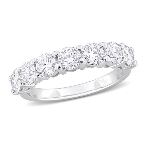 GEM AND HARMONY  1.75 Carat (Ctw) Lab-Created Moissanite Anniversary Band Ring In Sterling In Silver