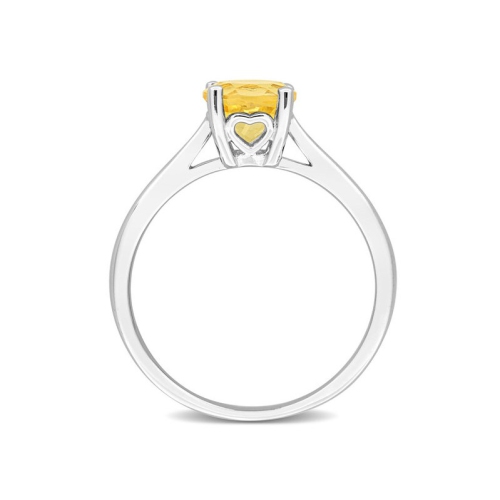 Bague en argent sterling avec citrine solitaire d'1,25 carat