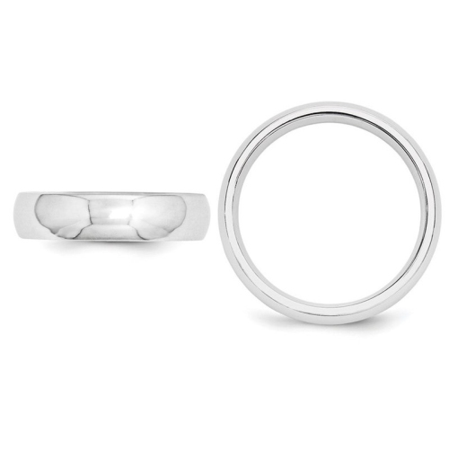Ladies 10K White Gold 5mm Polished Wedding Band Ring