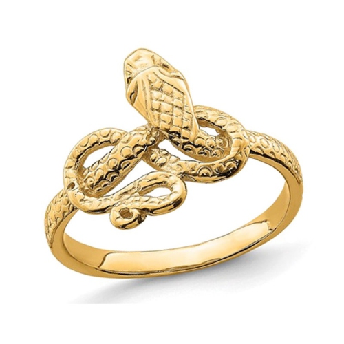 GEM AND HARMONY  14K Gold Snake Slither Ring (Size 7) In Yellow